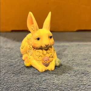 Jim Shore Mini Bunny with Easter Eggs Figurine